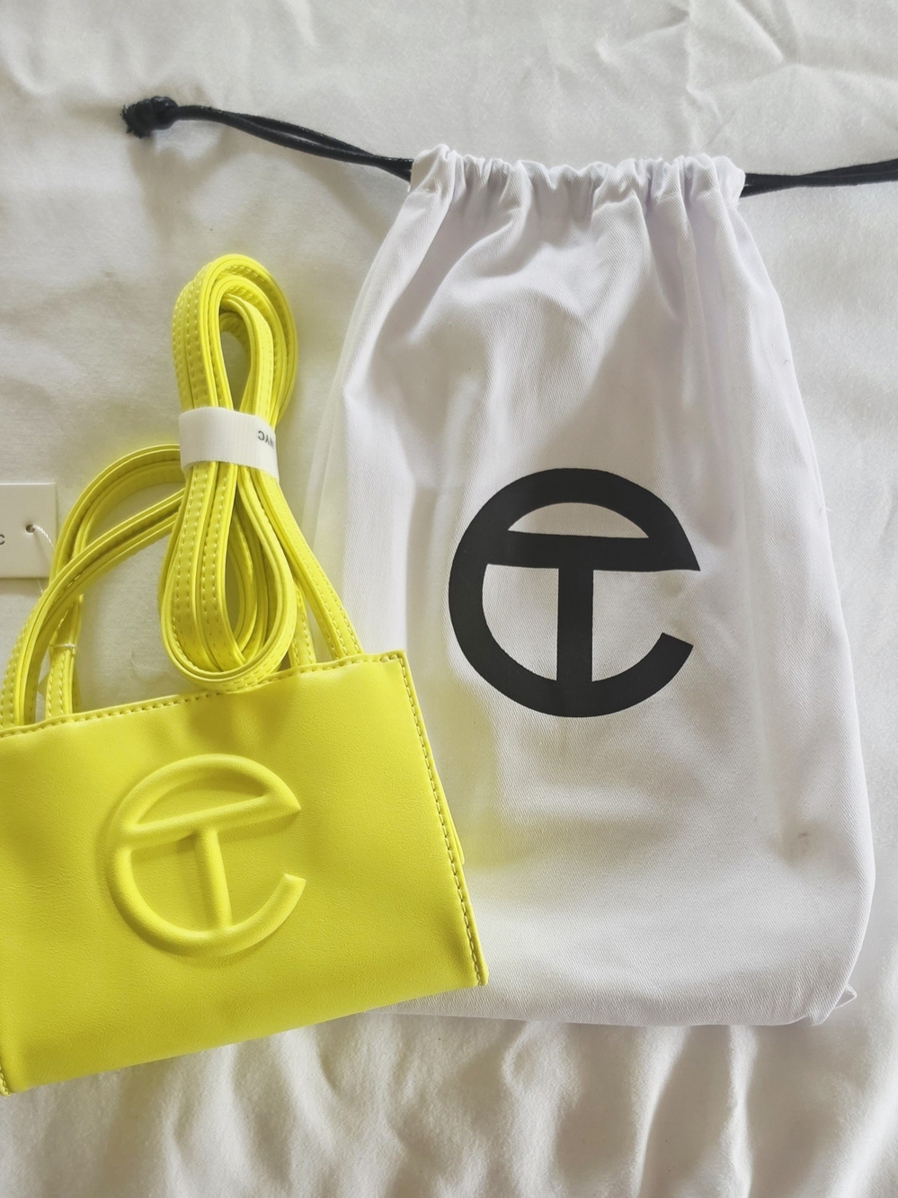 Neon Yellow Women's Mini Tote Bag with Logo Accent